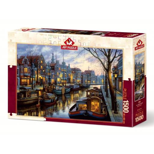 Puzzle 1500 Piezas ART PUZZLE 5389 LA LUZ DE LOS CANALES DE AMSTERDAM , de Eugene Lushpin [1]