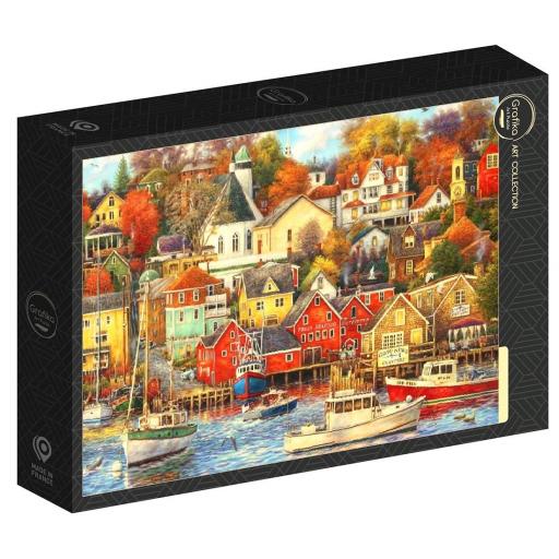 Puzzle Paisajes Costeros 2000 Piezas GRAFIKA 33334 EL PUERTO DE LOS BUENOS TIEMPOS , de Chuck Pinson [1]