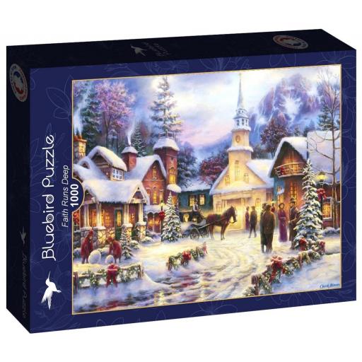 Puzzle de Navidad 1000 Piezas Bluebird 90357 LA FE ES PROFUNDA , de Chuck Pinson [1]