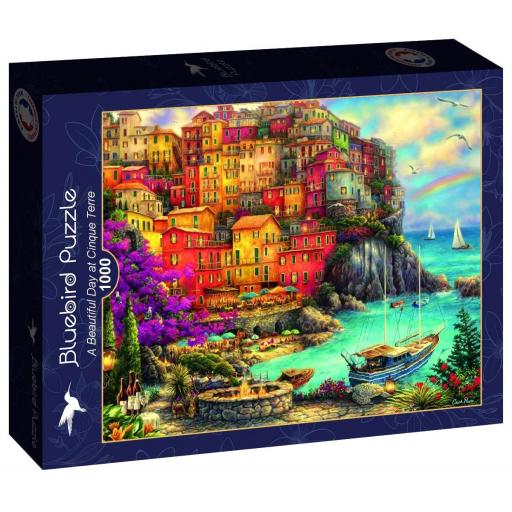 Puzzle 1000 Piezas Bluebird 90325 UN DIA HERMOSO EN CINQUE TERRE , ITALIA , de Chuck Pinson [1]