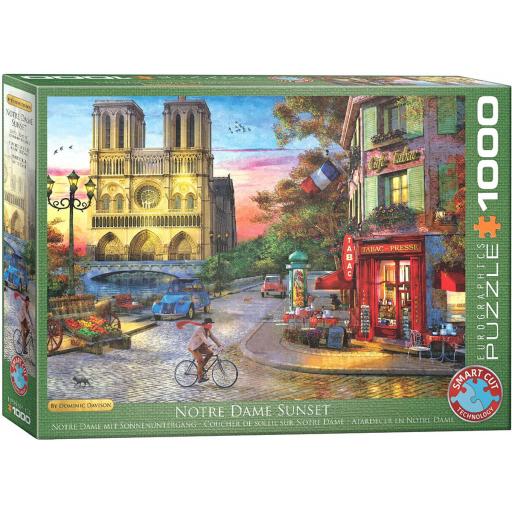 Puzzle Monumentos de Paris 1000 Piezas EuroGraphics 6000-5530 ATARDECER EN NOTRE DAME , de Dominic Davison [1]