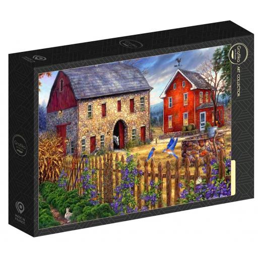 Puzzle Casas y Cabañas 1000 Piezas GRAFIKA 33210 LA CANCION DEL PAJARO AZUL , de Chuck Pinson [1]