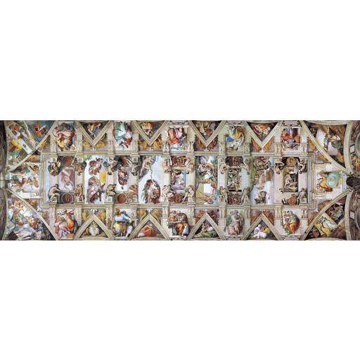 Puzzle Panoramico de Arte 1000 Piezas EuroGraphics 6010-0960 LA CAPILLA SIXTINA , TECHO , de Michelangelo (Miguel Angel)