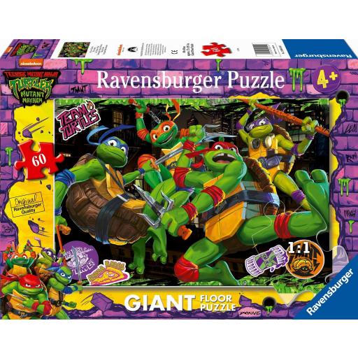 Puzzle Infantil 60 Piezas Gigantes Ravensburger 12004010 LAS TORTUGAS NINJA AL ATAQUE