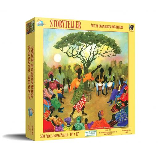 Puzzle Familiar Arte Africano 500 Piezas Grandes SunsOut 71411 LA NARRADORA [1]