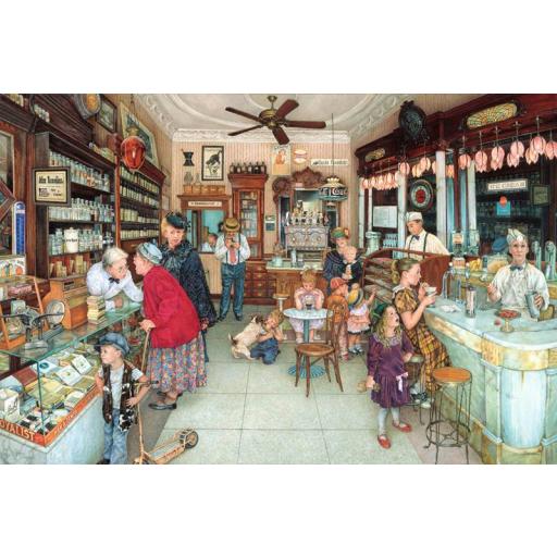 Puzzle Retro y Vintage 1000 Piezas SunsOut 44274 SODA FOUNTAIN , de SUSAN BRABEAU [0]