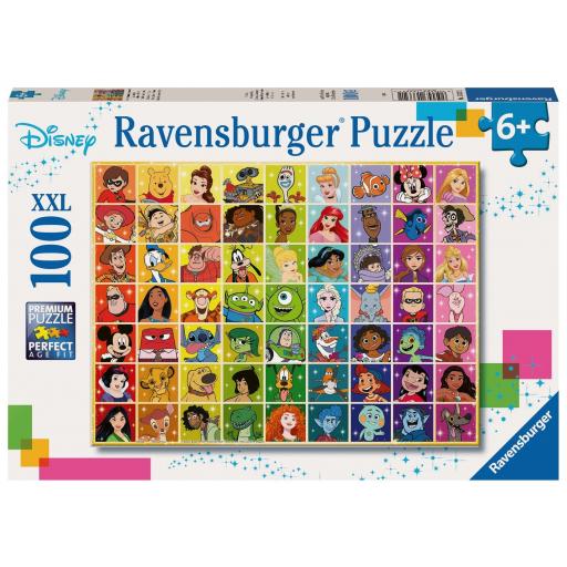 Puzzle Infantil Personajes Disney 100 Piezas XXL Ravensburger 13332 TODOS LOS COLORES DISNEY [1]