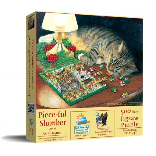 Puzzle Senior de Gatos y Gatitos 500 Piezas Grandes SunsOut 59621 SUEÑO REPARADOR [1]