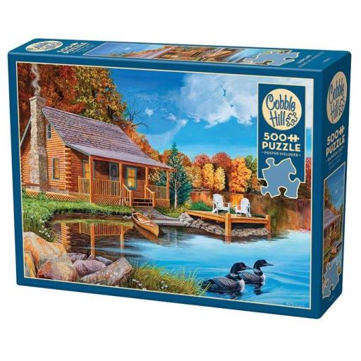 Puzzle Senior 500 Piezas Grandes XXL Cobble Hill 52048 EL LAGO DE LOS SOMORGUJOS [1]