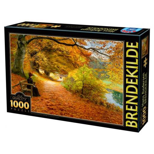 Puzzle de Arte 1000 Piezas D-TOYS 75093 UN CAMINO ARBOLADO EN OTOÑO , de Hans Andersen Brendekilde [1]