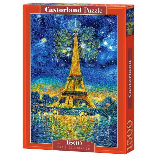 Puzzle de la Torre Eiffel 1500 Piezas CASTORLAND 151851 CELEBRACION EN PARIS [1]
