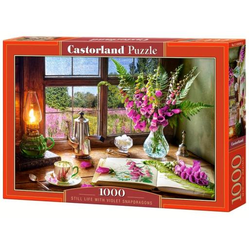 Puzzle 1000 Piezas Castorland 104345 BODEGON CON FLORES VIOLETAS [1]