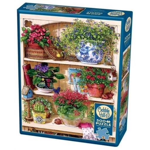 Puzzle Senior y Familiar 500 Piezas Grandes XXL Cobble Hill 45034 LA ESTANDERÍA DE LAS FLORES [1]