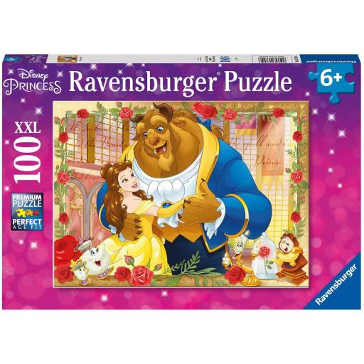 Puzzle Infantil Princesas Disney 100 Piezas XXL Ravensburger 13704 LA BELLA Y LA BESTIA [1]