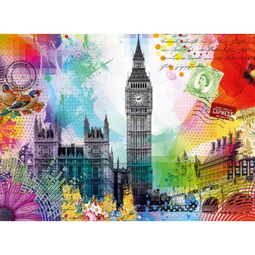 Puzzle de Viajes 500 Piezas Ravensburger 12000309 POSTAL DE LONDRES