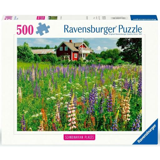 Puzzle Paisajes Escandinavos 500 Piezas Ravensburger 12000844 GRANJA EN SUECIA - Colección Scandinavian Places [1]