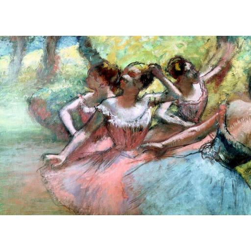 Puzzle 1000 Piezas Ravensburger 14847 CUATRO BAILARINAS EN EL ESCENARIO , de Edgar Degas
