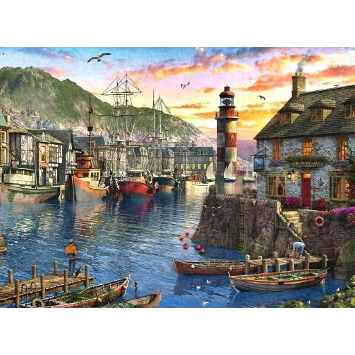 Puzzle 500 Piezas Ravensburger 15045 AMANECER EN EL PUERTO , de Dominic Davison