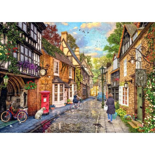 Puzzle 1000 Piezas Ravensburger 16915 CALLE DE LA COLINA DE LA PRADERA , de Dominic Davison - Nº 2 Colección Down The Lane