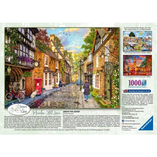 Puzzle 1000 Piezas Ravensburger 16915 CALLE DE LA COLINA DE LA PRADERA , de Dominic Davison - Nº 2 Colección Down The Lane [2]