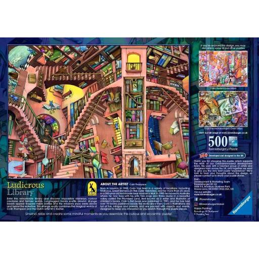 Puzzle 500 Piezas Ravensburger 17484 LA BIBLIOTECA EXTRAVAGANTE , de Colin Thompson [2]