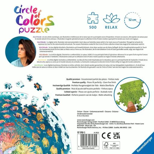 Puzzle Redondo 500 Piezas Ravensburger 17170 CIRCLE OF COLORS - OCEANO [2]