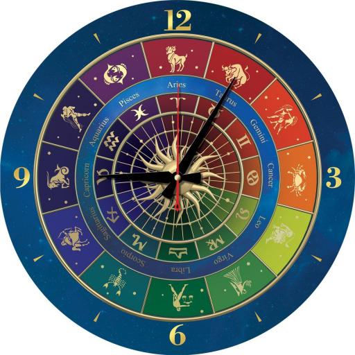 PUZZLE RELOJ 570 PIEZAS - Con Mecanismo de Agujas y Marco Incluidos - ART PUZZLE 5001 RELOJ DEL HOROSCOPO Y EL ZODIACO [0]