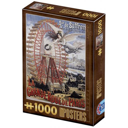 Puzzle Retro y Nostalgia 1000 Piezas D-TOYS 74959 POSTERS Y CARTELES VINTAGE - LA GRAN NORIA DE PARIS [1]