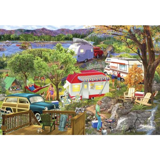 Puzzle en Cajas Metalicas 550 Piezas EuroGraphics 8551-5994 CARAVANA - LATA REMOLQUE DE CAMPING [1]