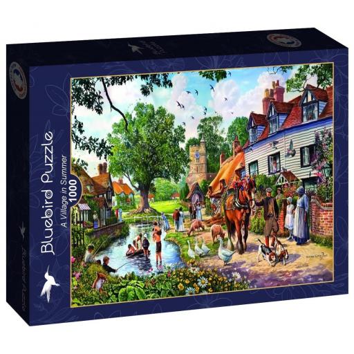 Puzzle 1000 Piezas Bluebird 90569 UN PUEBLO EN VERANO , de Steve Crisp [1]