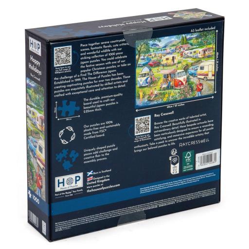 Puzzle de Campings y Acampadas 1000 Piezas House Of Puzzles HP0298 FELICES VACACIONES [2]