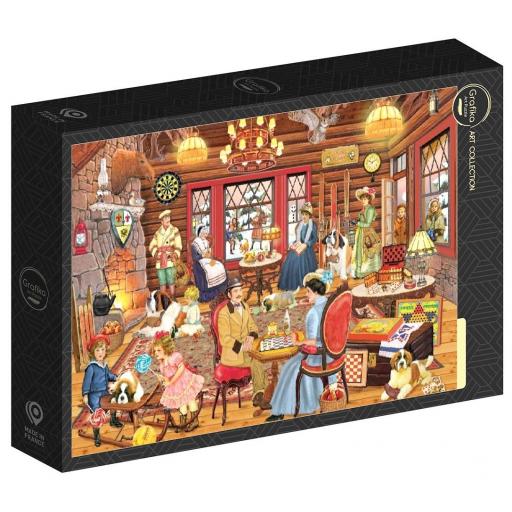 Puzzle Retro y Vintage 1000 Piezas GRAFIKA 33655 REUNION FAMILIAR DE LOS OLSEN [1]