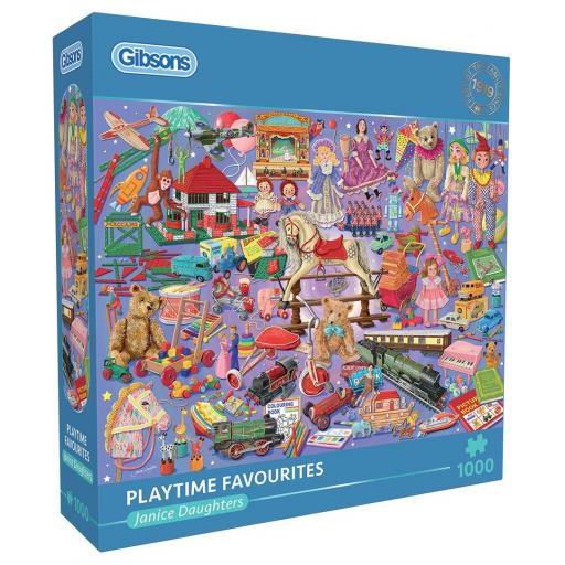 Puzzle Collage Retro y Vintage 1000 Piezas Gibsons G6417 LOS FAVORITOS DEL RECREO [1]