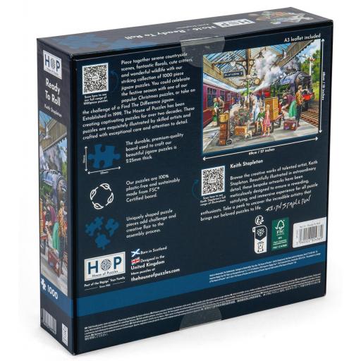 Puzzle Retro Vintage Trenes y Ferrocarriles 1000 Piezas House Of Puzzles HP0495 LISTO PARA PARTIR [2]