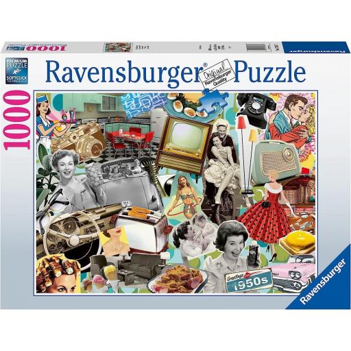 Puzzle Collage Vintage y Retro 1000 Piezas Ravensburger 17387 LOS AÑOS 50 [1]