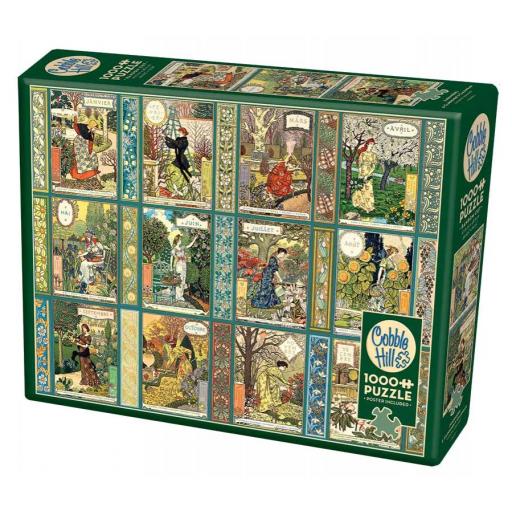 Puzzle Retro y Vintage 1000 Piezas Cobble Hill 80311 EL CALENDARIO DEL JARDINERO [1]