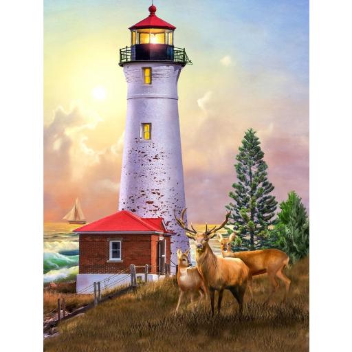 Puzzle Senior de Paisajes 500 Piezas Grandes SunsOut 28596 EL FARO DE CRISP POINT [0]