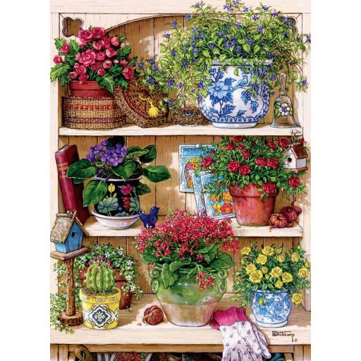 Puzzle Senior y Familiar 500 Piezas Grandes XXL Cobble Hill 45034 LA ESTANDERÍA DE LAS FLORES