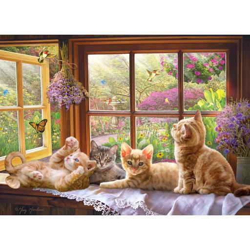 Puzzle Senior Gatos y Gatitos 500 Piezas Grandes XXL Cobble Hill 45082 RAYO DE SOL