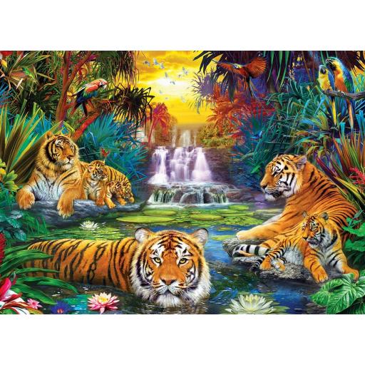 Puzzle Senior de Animales 500 Piezas Grandes XXL Eurographics 6500-5457 EL EDEN DE LOS TIGRES [0]