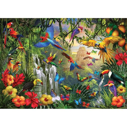 Puzzle Senior de Pajaros 500 Piezas Grandes XXL EuroGraphics 6500-6006 PARAISO DE AVES TROPICALES