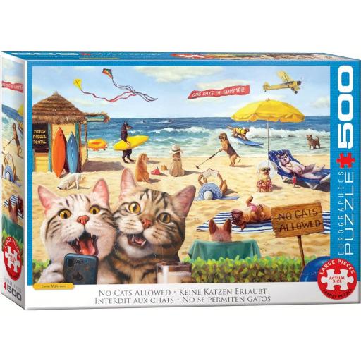 Puzzle Senior Perros y Gatos 500 Piezas Grandes XXL Eurographics 6500-5879 NO SE PERMITEN GATOS [1]