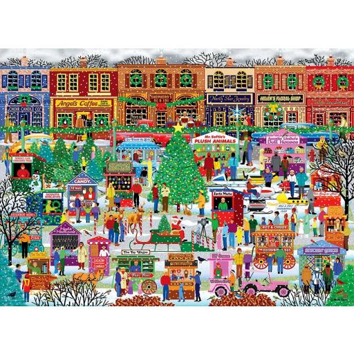 Puzzle Senior de Navidad 500 Piezas Grandes XXL Eurographics 6500-5503 FERIA NAVIDEÑA EN EL CENTRO DEL PUEBLO [0]