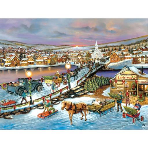 Puzzle Senior Navideño 500 Piezas Grandes SunsOut 61310 PAZ PARA TODOS EN NAVIDAD