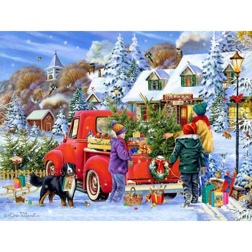 Puzzle Senior Navideño 500 Piezas SunsOut 61942 LOS MEJORES ARBOLES PARA NAVIDAD