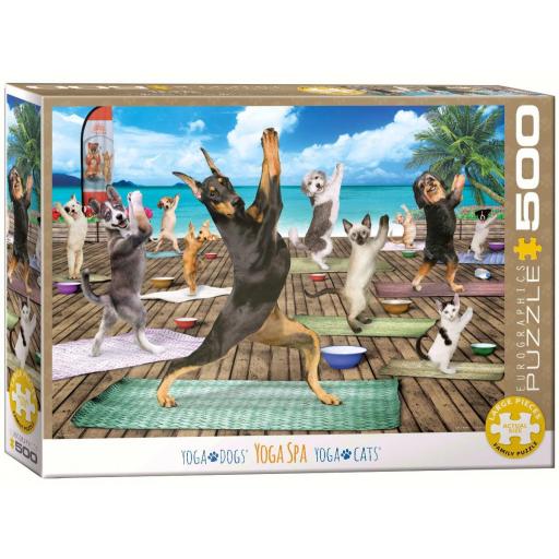 Puzzle Senior Perros y Gatos 500 Piezas Grandes XXL Eurographics 6500-5454 YOGA SPA [1]