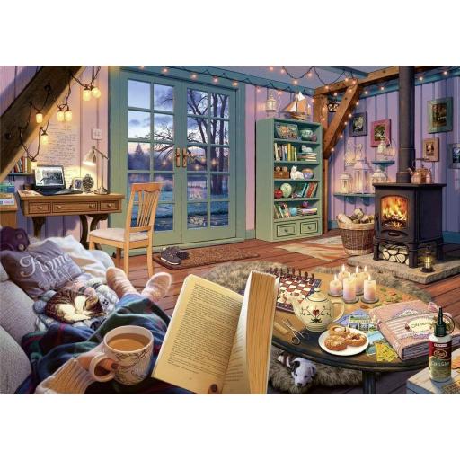 Puzzle Senior Casas y Cabañas 500 Piezas Grandes XL Ravensburger 14967 RETIRO ACOGEDOR