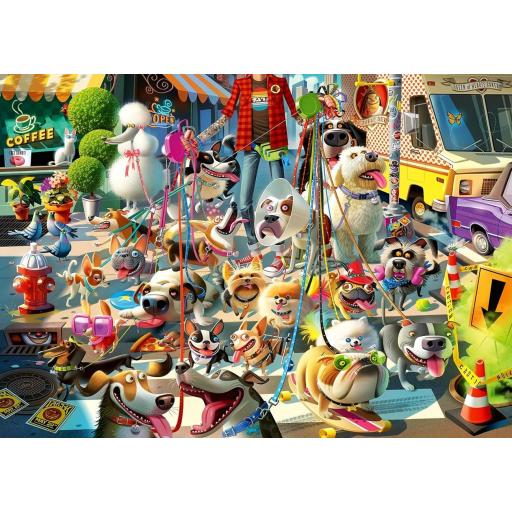 Puzzle Senior 500 Piezas Grandes XL Ravensburger 17572 EL PASEADOR DE PERROS , de Dean MacAdam