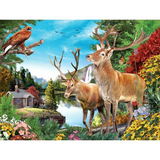 Puzzle Senior de Animales 500 Piezas Grandes SunsOut 42313 ESTANQUE DE VERANO