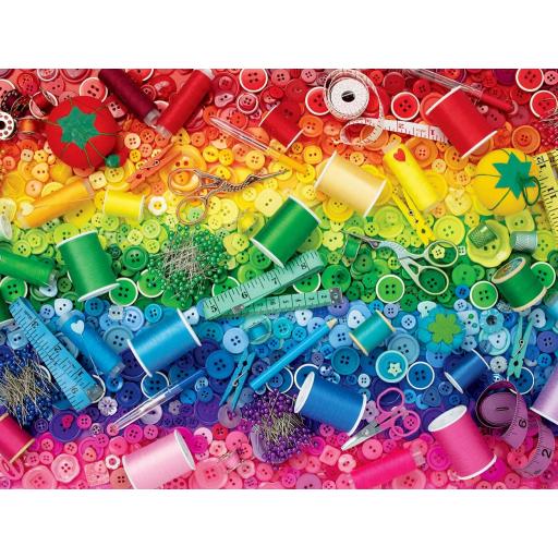 Puzzle Senior Colorido 500 Piezas Grandes SunsOut 60523 ARCOIRIS DE COSTURA